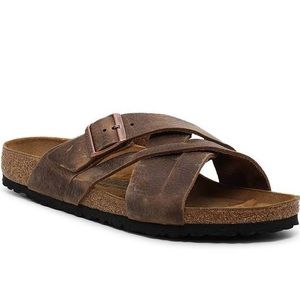 Birkenstocks Men’s Lugano Sandals 44 Wide Tobacco